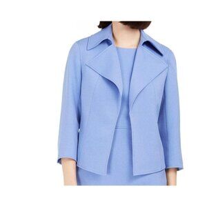 Anne Klein Women's Wing Collar Textured Blazer Jacket High Sky-‎ US 16